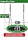 Ansionsol 40 Inch Diameter Saucer Tree Swing Set for Kids Adults Adjustable Flying Swing Seat for Backyard or Outdoor Playground Green Black - Image 4