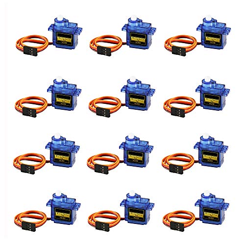 DORHEA 12PCS SG90 Micro Servo Motor Dorhea Mini Servo SG90 9g Servo Kit for RC Helicopter Airplane Car Boat Robot ArmHandWalkingServo Door Lock Control - Image 1