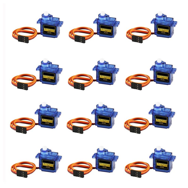 DORHEA 12PCS SG90 Micro Servo Motor Dorhea Mini Servo SG90 9g Servo Kit for RC Helicopter Airplane Car Boat Robot ArmHandWalkingServo Door Lock Control - Image 2
