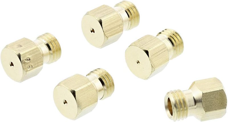 5 LPG Jets Cooker Hob Nozzles For Conversion To LPG Propane Butane G30 G31 1 x 0.50 2 x 0.65, 1 x 0.70, 1 x 0.87