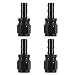 CNRAQR 6AN Straight Push Lock Hose Fitting End Aluminum Black 4PCS - Image 2