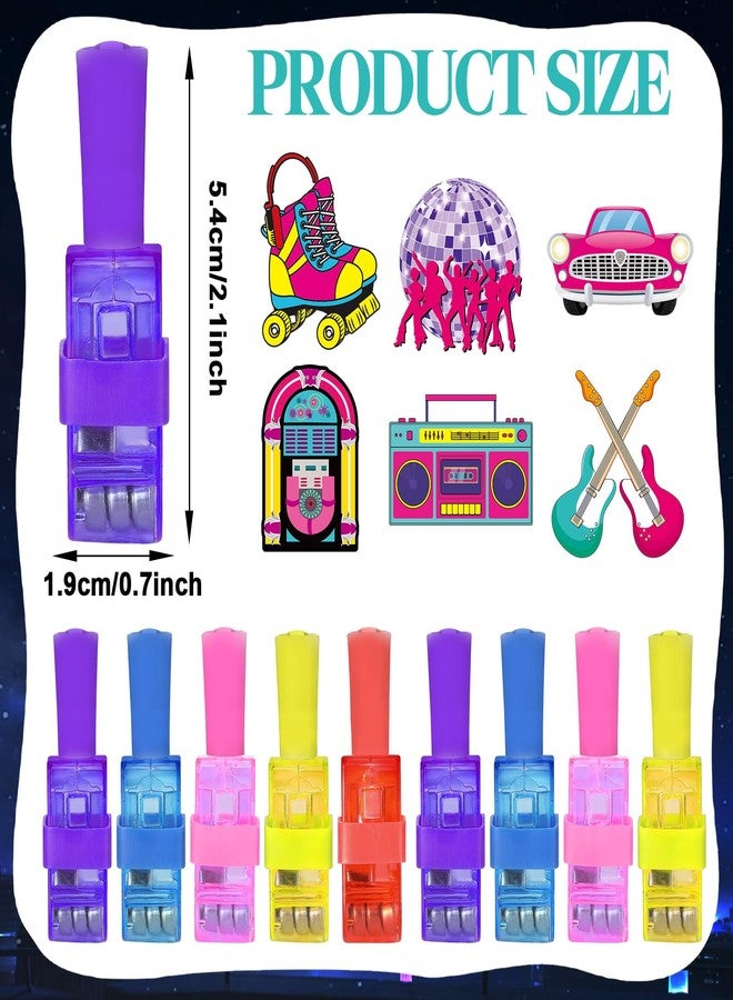 Oitnlaughter 36 PCS 1950s Retro Party Favors 50s Theme LED Finger Lights Glow in the Dark Light Up Back to 50s Toys Back to School Supplies Classroom Prizes Goodie bag stuffers Gifts for Kids Boys Girls Birthday - Image 2