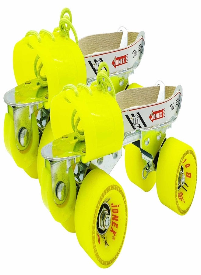 JONEX Adjustable Roller Skates for Men, Skates for Women, Outdoor & Indoor Illuminating (Gold) - Image 1