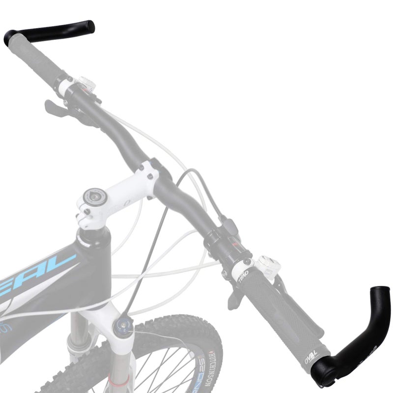 Venzo Bicycle Handlebar Extender for Mountain Hybrid Bike - Compatible with 7/8'â€™ 22.2mm - Flat Bar Ends with Plugs - 150mm - Ergonomic Design Lightweight & Durable - Matt Black - Image 3