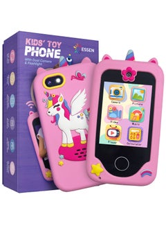 ESSEN Kids Smart Phone Toys for Girls Ages 3-8 Toddler Play Travel Toys with Dual Camera Educational Learning Games Puzzles MP3 Music Player Birthday Gifts for Kids Girls 3 4 5 6 7 8 Year Old  - Image 1