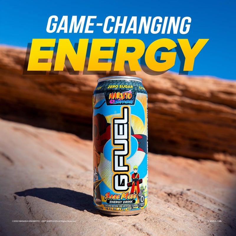 G Fuel Energy Drink, Pomelo White Peach, Sugar Free Beverage with 300mg Caffeine, Daily Energy Boost with Focus Amino, Vitamin + Antioxidants, 16 oz Cans (Sage Mode, 12-Pack) - Image 5