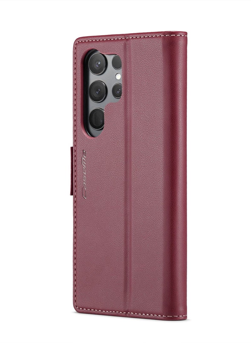 Suteni Flip Cover Card Slots Leather Phone Case for Samsung - Image 2