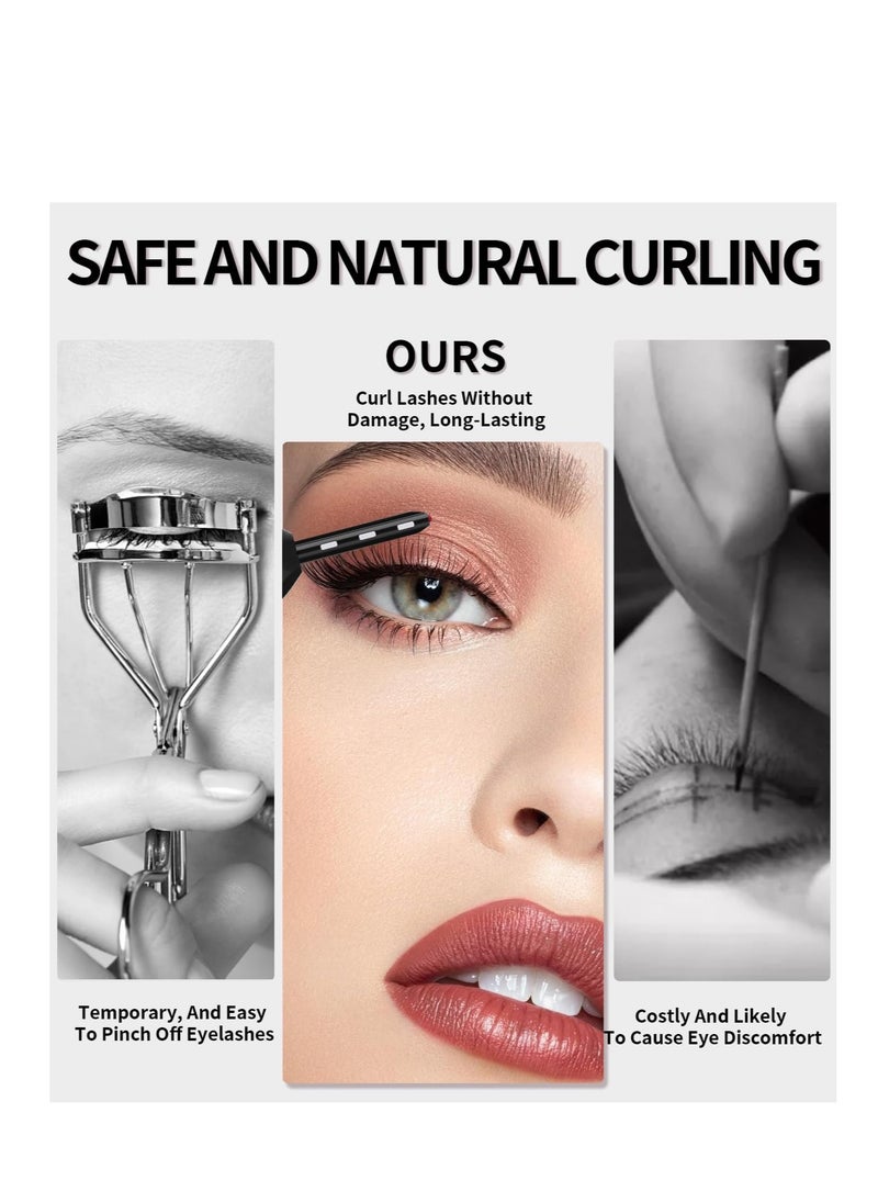 SYOSI - Heated Eyelash Curler, Electric Eyelash Curler, USB Rechargeable Lash Curler, Quick Heating Natural Curl Eyelash Curlers Natural Curling Eye Lashes Curler for 24H Long Lasting, White - Image 1