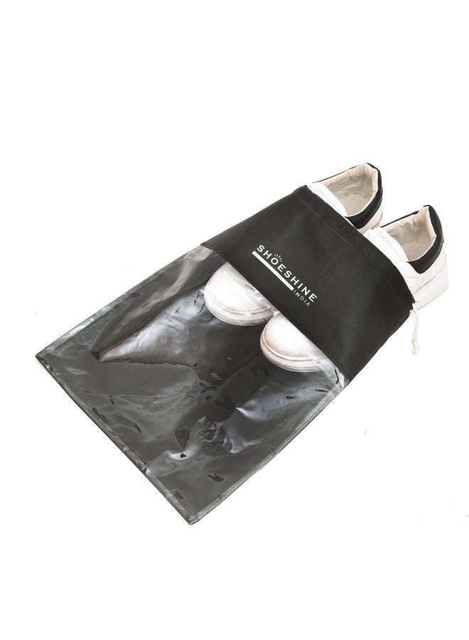 SHOESHINE SHOESHINE Shoes Bag (Pack of 10 Shoe Bags) Travel Shoe Pouch with Big Clear Window - Unisex Shoe Covers Pouches | Travelling Shoes Organizer for Men & Women - Image 3