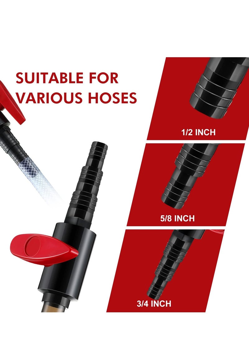 SYOSI - Aquarium Fish Tank Hook Water Changer, Adjustable Flow, Quality PVC,Quickly and Efficiently Helps Fill Your Water, Aquarium Vacuum Water Filler for Fish Tank, Suit for 1/2'', 5/8'' 3/4'' Hose - Image 1