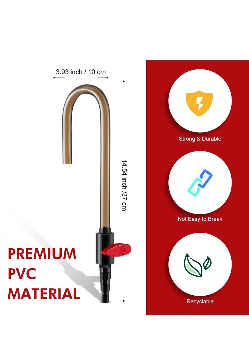 SYOSI - Aquarium Fish Tank Hook Water Changer, Adjustable Flow, Quality PVC,Quickly and Efficiently Helps Fill Your Water, Aquarium Vacuum Water Filler for Fish Tank, Suit for 1/2'', 5/8'' 3/4'' Hose - Image 1