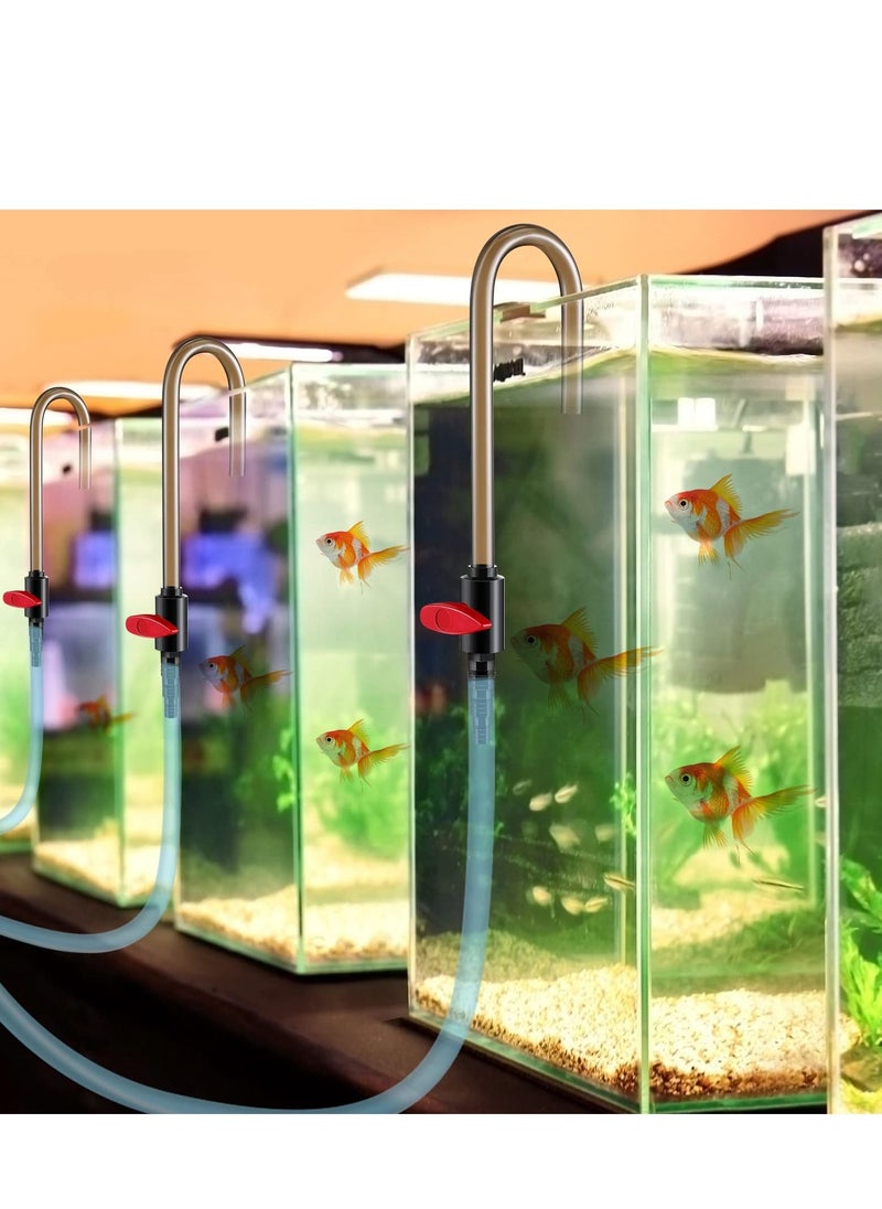 SYOSI - Aquarium Fish Tank Hook Water Changer, Adjustable Flow, Quality PVC,Quickly and Efficiently Helps Fill Your Water, Aquarium Vacuum Water Filler for Fish Tank, Suit for 1/2'', 5/8'' 3/4'' Hose - Image 1