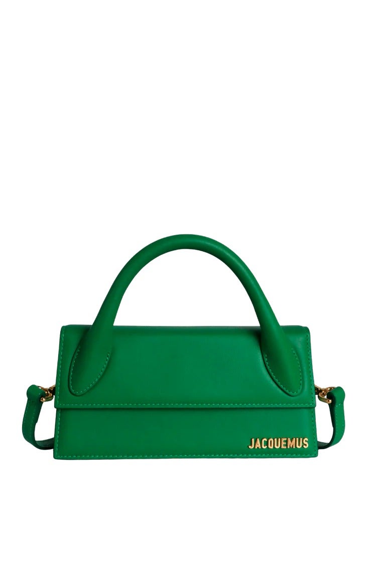 JACQUEMUS Le Chiquito Long Handbag Tote Bag Leather Flap Long With Crossbody Strap - Image 1