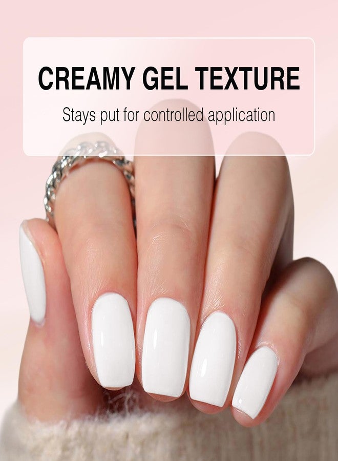 Cre8tion Super White Soak-Off Gel Polish, Highly Pigmented Opaque White for French Tips & Nail Art, HEMA-Free, TPO-Free, 0.3 oz - Image 4