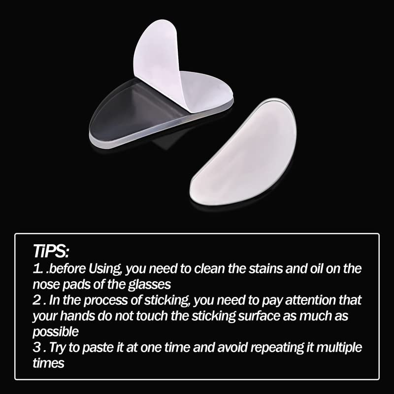 TOODOO 18 Pairs Eyeglasses Nose Pads Adhesive Silicone Glasses Replacement Anti Slip Nosepads for Eyeglass Glasses Sunglasses Transparent 1mm - Image 4
