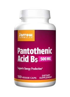 jarrow formulas Pantothenic Acid B5 500 mg Essential B Vitamin Energy & Metabolism Support 100'S  - Image 1