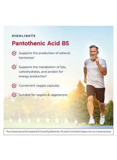 jarrow formulas Pantothenic Acid B5 500 mg Essential B Vitamin Energy & Metabolism Support 100'S  - Image 4