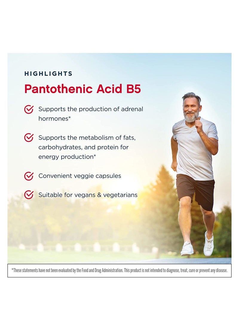 jarrow formulas Pantothenic Acid B5 500 mg Essential B Vitamin Energy & Metabolism Support 100'S  - Image 4