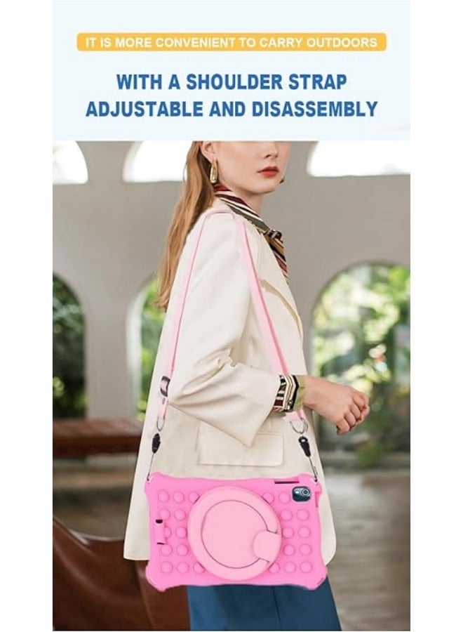 General Case Compatible with Nokia T10 8 inch 2023, Kids Friendly Silicone Stand Cover for Nokia T10 Tablet with Handle Kickstand, Shoulder Strap & Stylus Pen  - Image 4