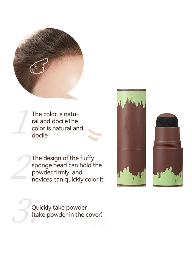 Heyxi Mist Conccaler Hairline Repair Stick, Natural Brown Shade Hairline Powder,Shadow Sponge Pen Waterproof Hair Root Concealer For Thinning Hair Root Touch-Up(02#) - Image 3