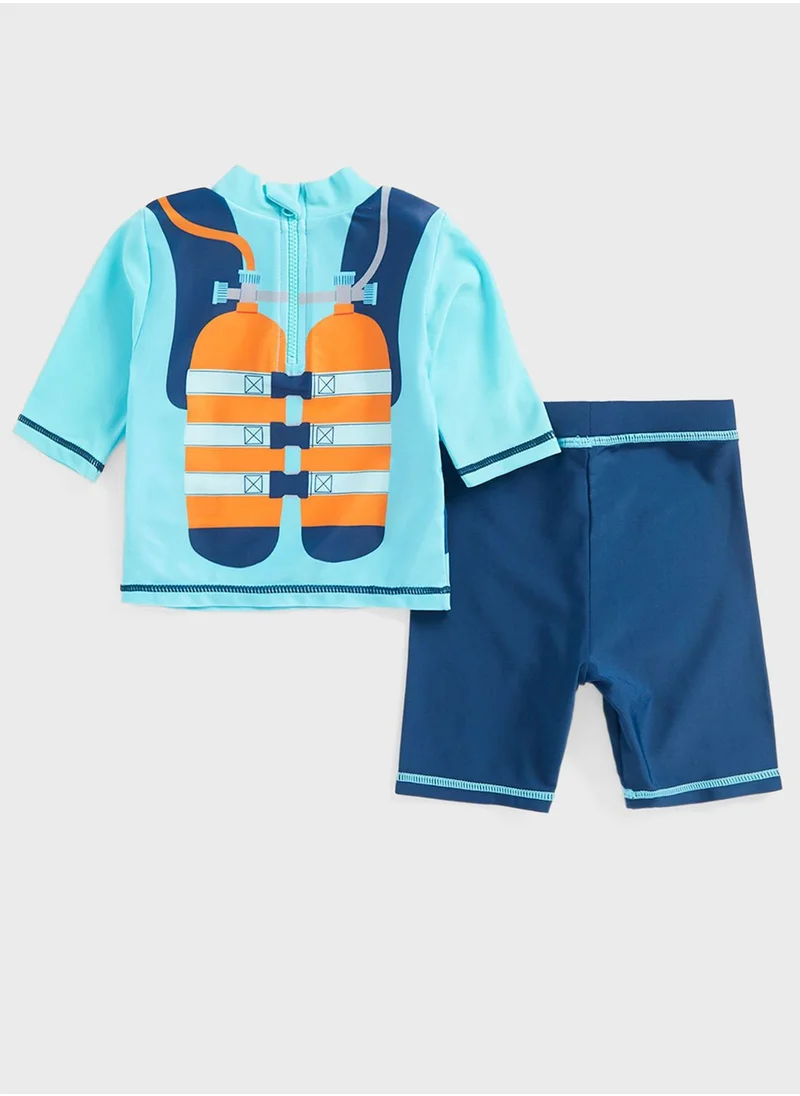 mothercare Kids Graphic T-Shirt & Shorts Set