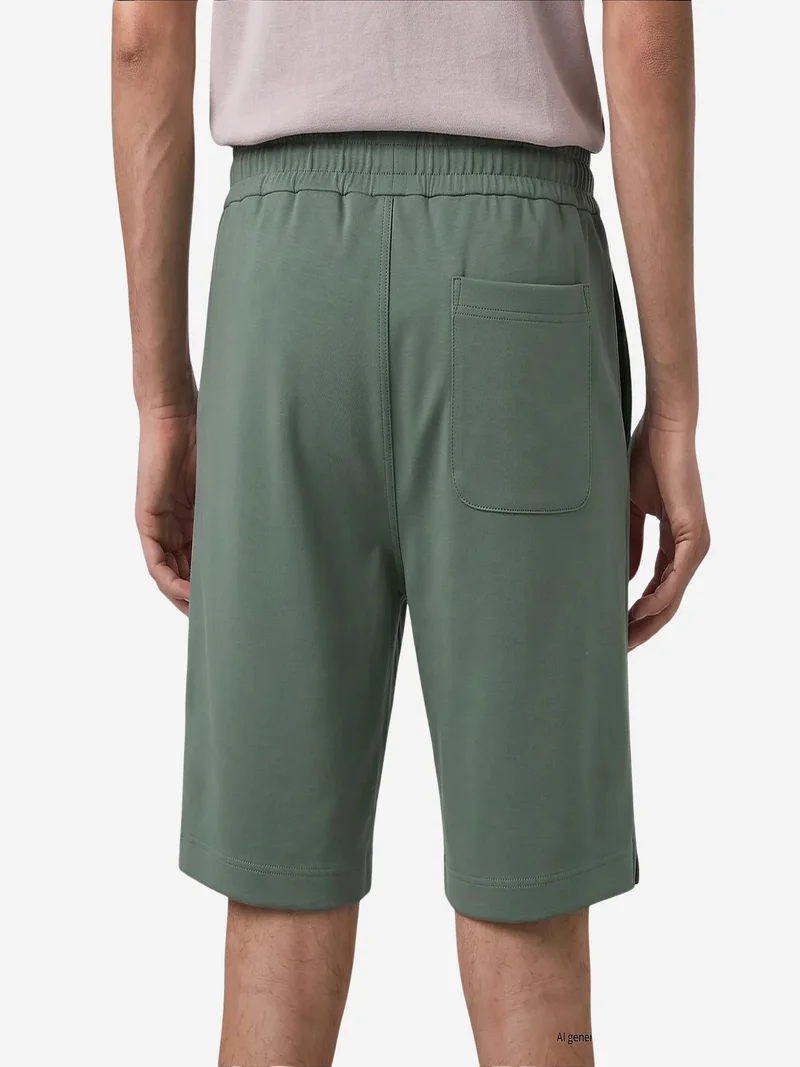 Tommylife Sacramento Green TOMMY Men's Mid Waist Jersey Shorts for Men | Best Price UAE
