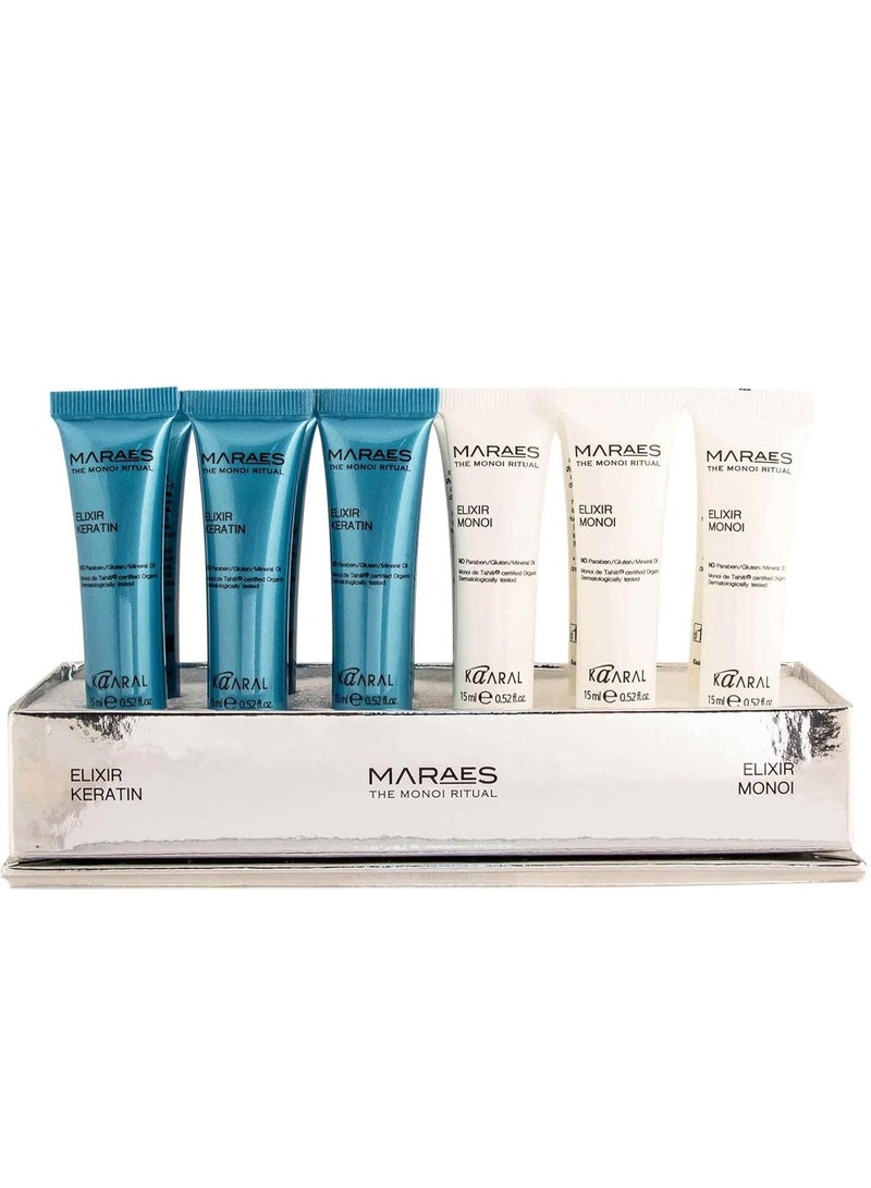 kaaral MARAES Color Nourishing DOPPIO ELIXIR Reconstruction Treatment for All Hair Types 15ml (12pcs) - Image 2