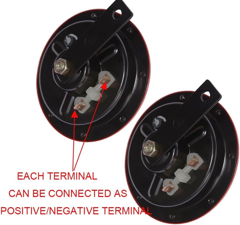 Anxingo Electric Car Horn 12V Universal Vehicle Horn High Tone and Low Tone Metal Twin Horn Kit with Bracket - Add Safety to Drive with 118db(A) of Sound - Image 3
