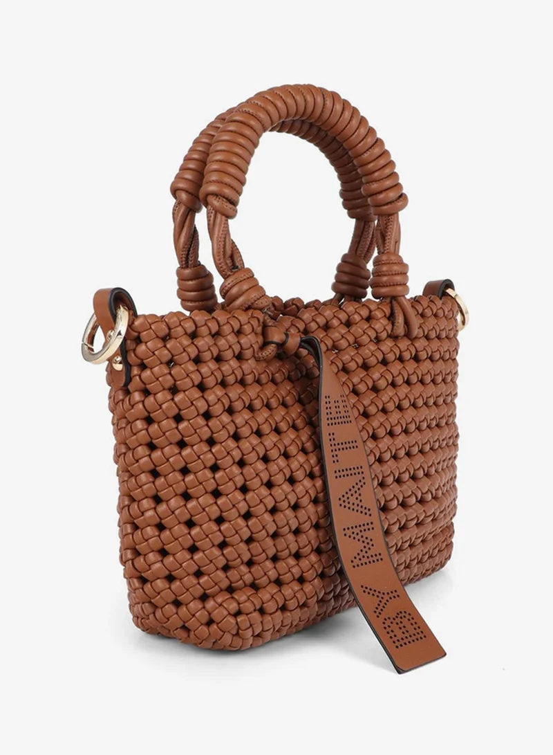 لولا كساديمونت Knotted Faux Leather Crossbody Bag