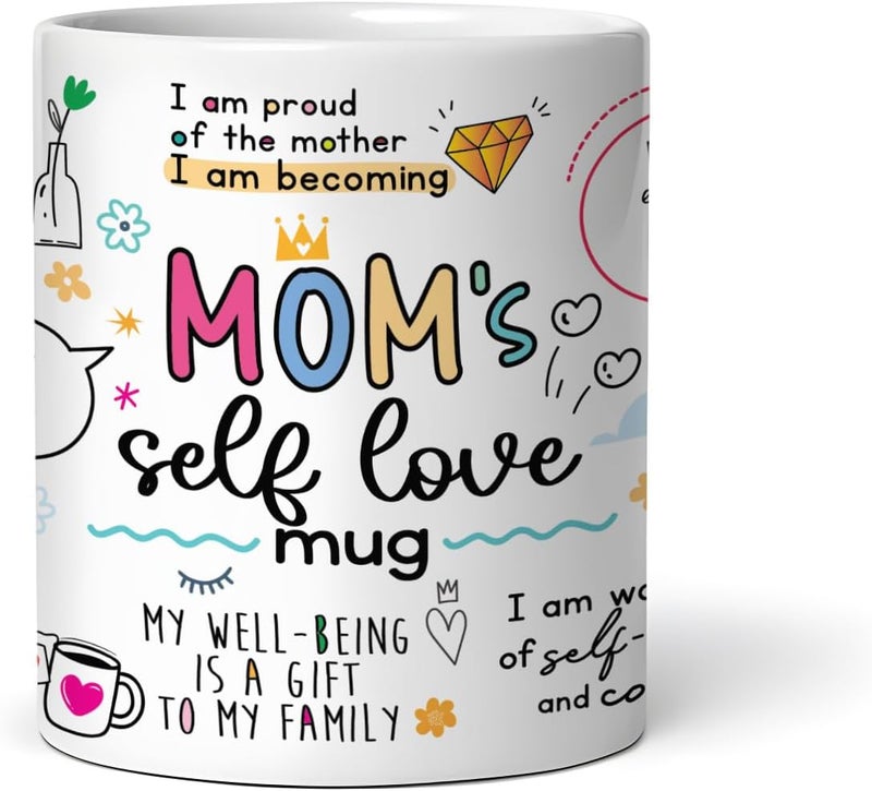 DAYS Mom Self Love Coffee Mug Thoughtful Gift for Mumma (350 ml) - Mother's, Best Gift for Mother Mummy Mum, Mom's Birthday - Dishwasher Microwave Safe - Image 1