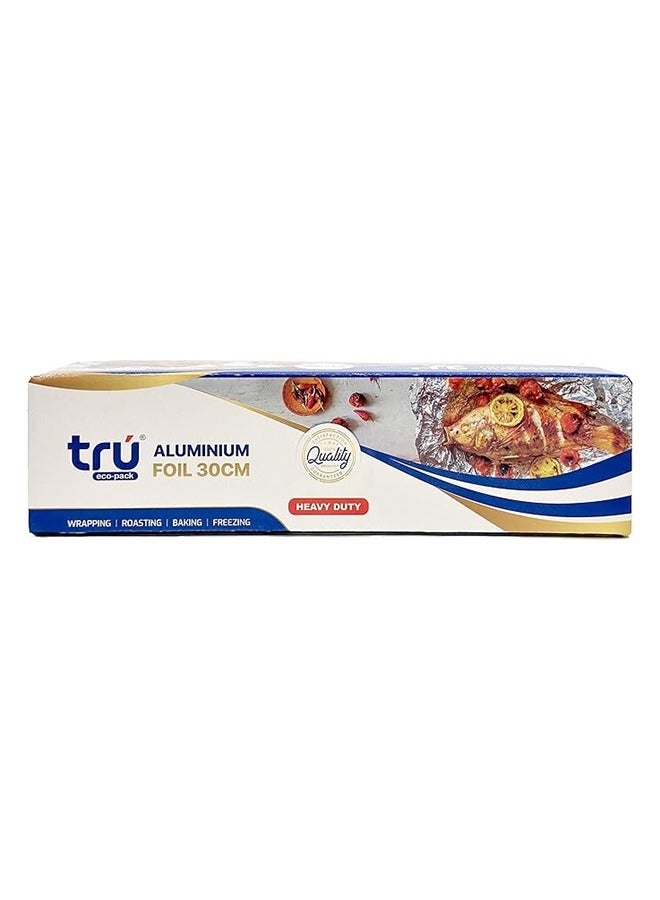 Tru Aluminum Foil - 30cm x 1 kg 1 Roll, with Cutter silver - Image 2
