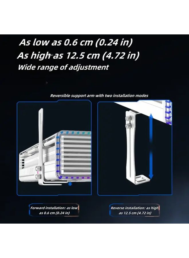 Black Vertical GPU Mount Bracket All Aluminum Alloy Heavy Duty PCIe Slot Holder - Image 4