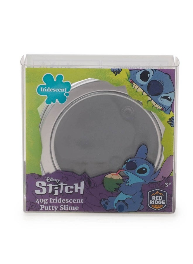 Disney Stitch 40g Iridescent Putty Slime | Stretchy  & Non-Toxic Sensory Play Putty | Green-Purple |Ideal for Gifting | Age 3+ Year - Image 1