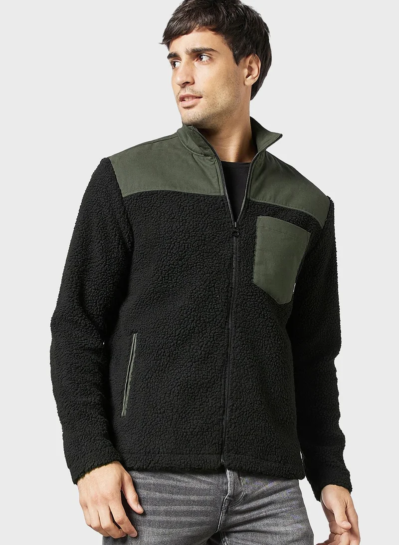 Only & Sons Color Block Sherpa Jacket