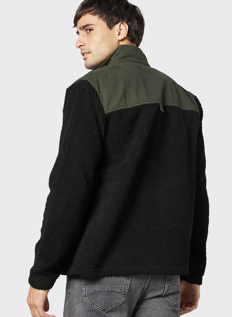 Only & Sons Color Block Sherpa Jacket