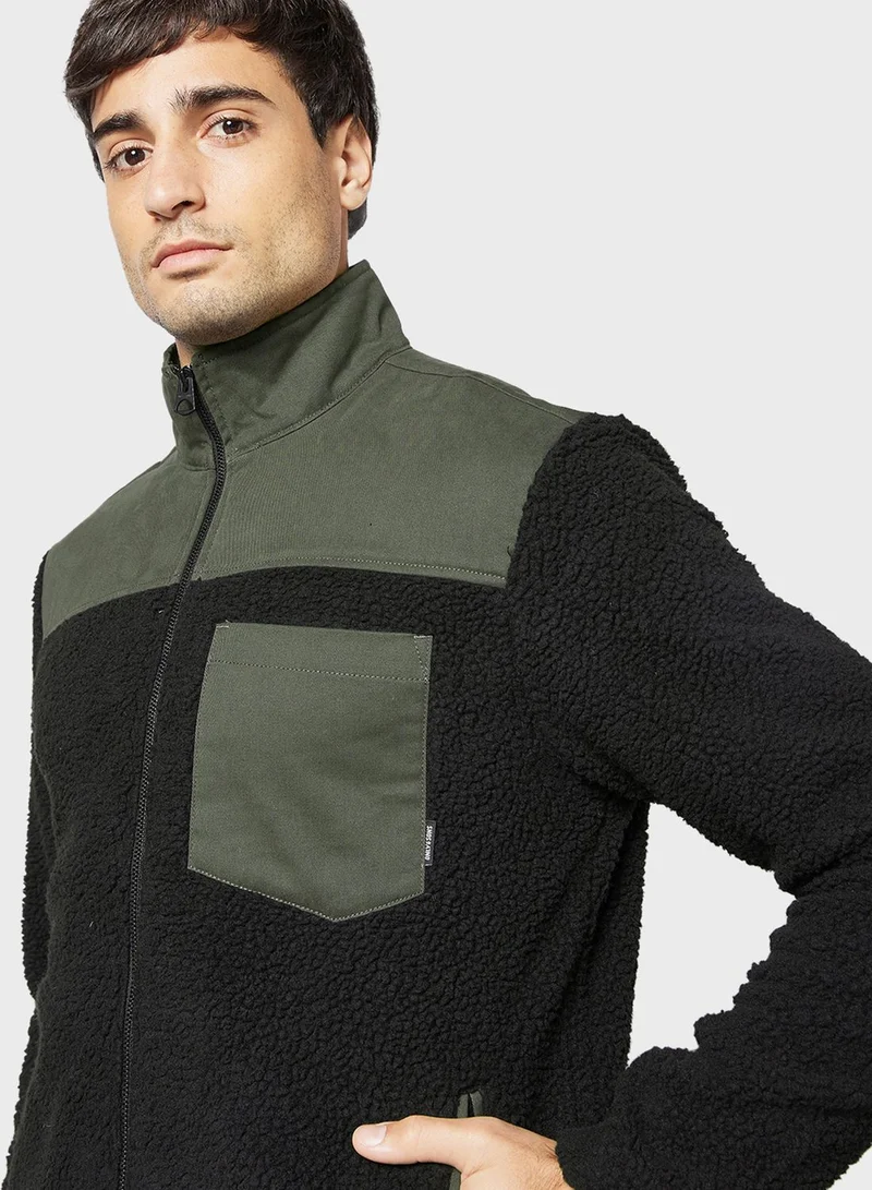 Only & Sons Color Block Sherpa Jacket