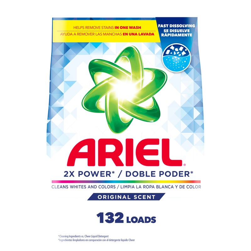 Ariel Powder Laundry Detergent, Original Scent, 211 oz, 132 Loads - Image 1