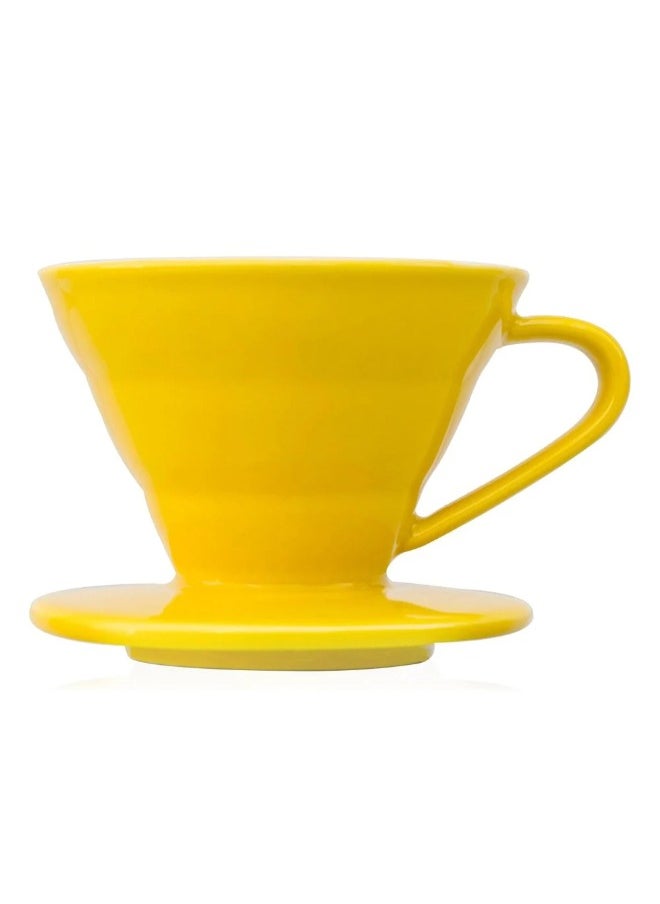 رانك  قمع تقطير V60 سيراميك 01 اصفر ابيض  - Image 2