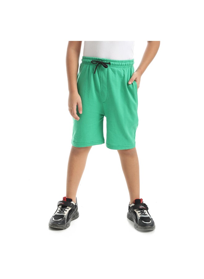 Andora A Stylish Trend With Sided Pockets Green Short_Green - Image 2