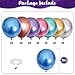 Isndare Metallic Balloons 12 Inch Rainbow Chrome Balloons 35Pcs Assorted Colors Multicolor Metallic Purple Red Green Blue Silver Rose Gold Latex Balloons for Kids Birthday Wedding Carnival Party Decorations - Image 4