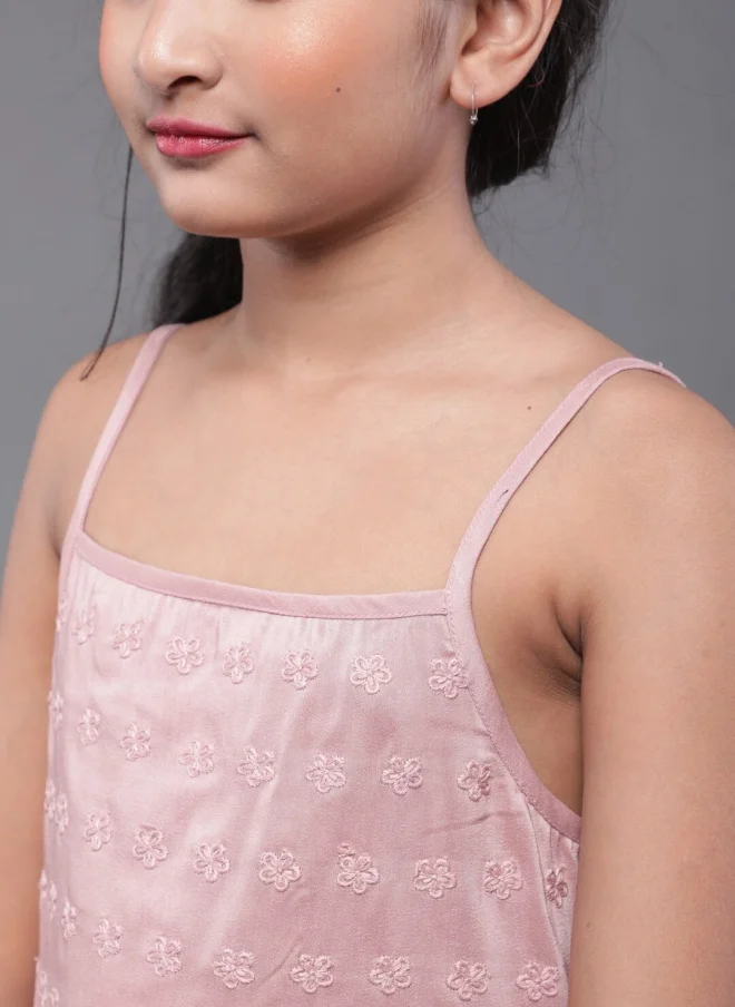 أيه كيه إس Rose Gold Kurta Set for Girls