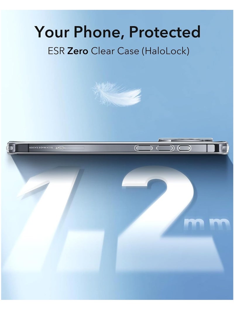 إلترازون iPhone 16 Case - MagSafe Compatible, Shockproof Thin Cover with Camera Protection, Resists Yellowing and Scratches - Clear, Zero Series - Image 2