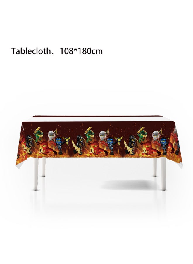 New Lego Ninjago Theme Cartoon Kidsren's Birthday Party Supplies Tablecloth Paper Plate Tissue Paper Cup Cake