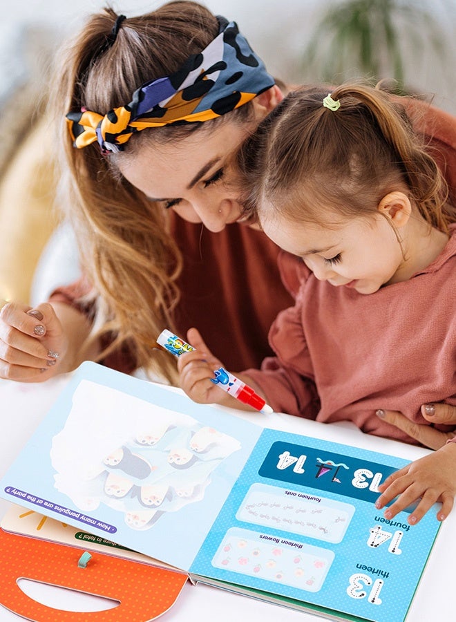 ملقط كتاب الرسم السحري بالماء - إصدار الديناصورات، يكشف عند التلوين، قابل لإعادة الاستخدام، تعليمي وممتع للأطفال، آمن وغير سام، هدية للأطفال بعمر 3-7 سنوات - Image 2
