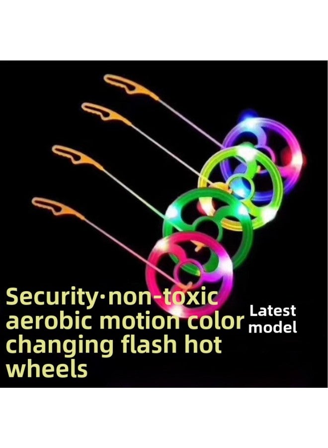 Rolling Iron Ring Children's Sensory Training Equipment Home Kindergarten Sports Outdoor Props Activity Equipment Toys-Color:hand-propelled Hot Wheels - Image 1