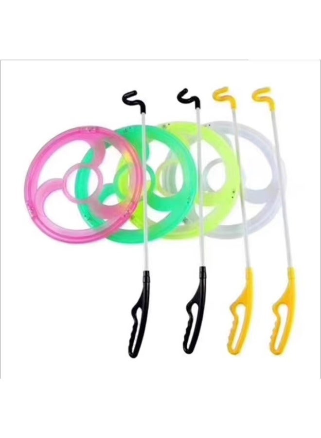 Rolling Iron Ring Children's Sensory Training Equipment Home Kindergarten Sports Outdoor Props Activity Equipment Toys-Color:hand-propelled Hot Wheels - Image 4