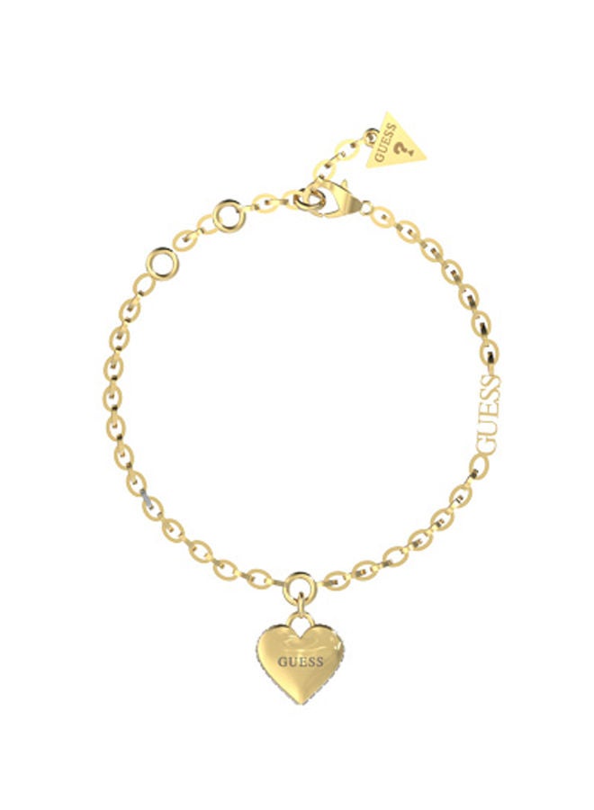 Fine Chain & 14MM Heart Bracelet