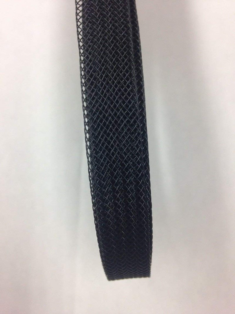 TopTrimming 50 Yards 1 Stiff Horsehair Braid Black Polyester Boning for Sewing Wedding Dresses Dance Gowns and Accessories