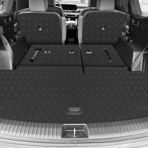 TTX LIGHTING Cargo Mat & Backrest Mat for 2020-2025 Kia Telluride 7 Seats with 2nd Row Rear Backrest Mat, All Weather 2nd & 3rd Row Back Seat Protector Leather Cargo Liner Trunk Mat for Telluride Accessories - Image 2