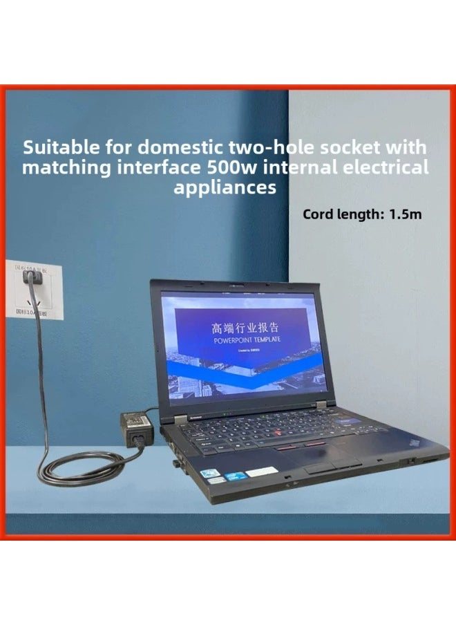 1.5 M US Standard 2 Flat Eight-character Tail 2-hole 8-character Power Cord GB Two Flat Plug 8-character Tail Power Cord-Color:GB 1.5m 0.5 Square